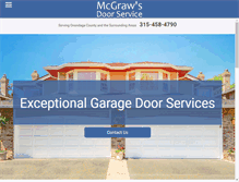 Tablet Screenshot of mgrawsdoorservice.com